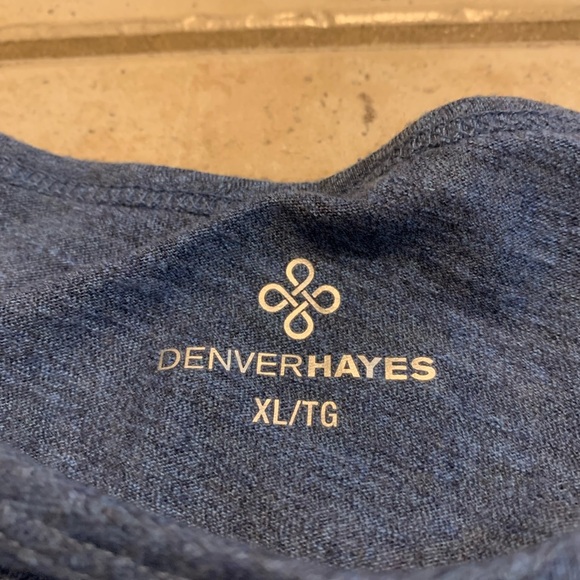 Denver Hayes Blue Raglan Sleeve T-Shirt with Kangaroo Pocket - XL - Picture 2 of 5